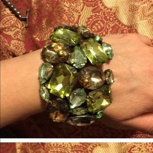 Fabulous green stone bracelet;